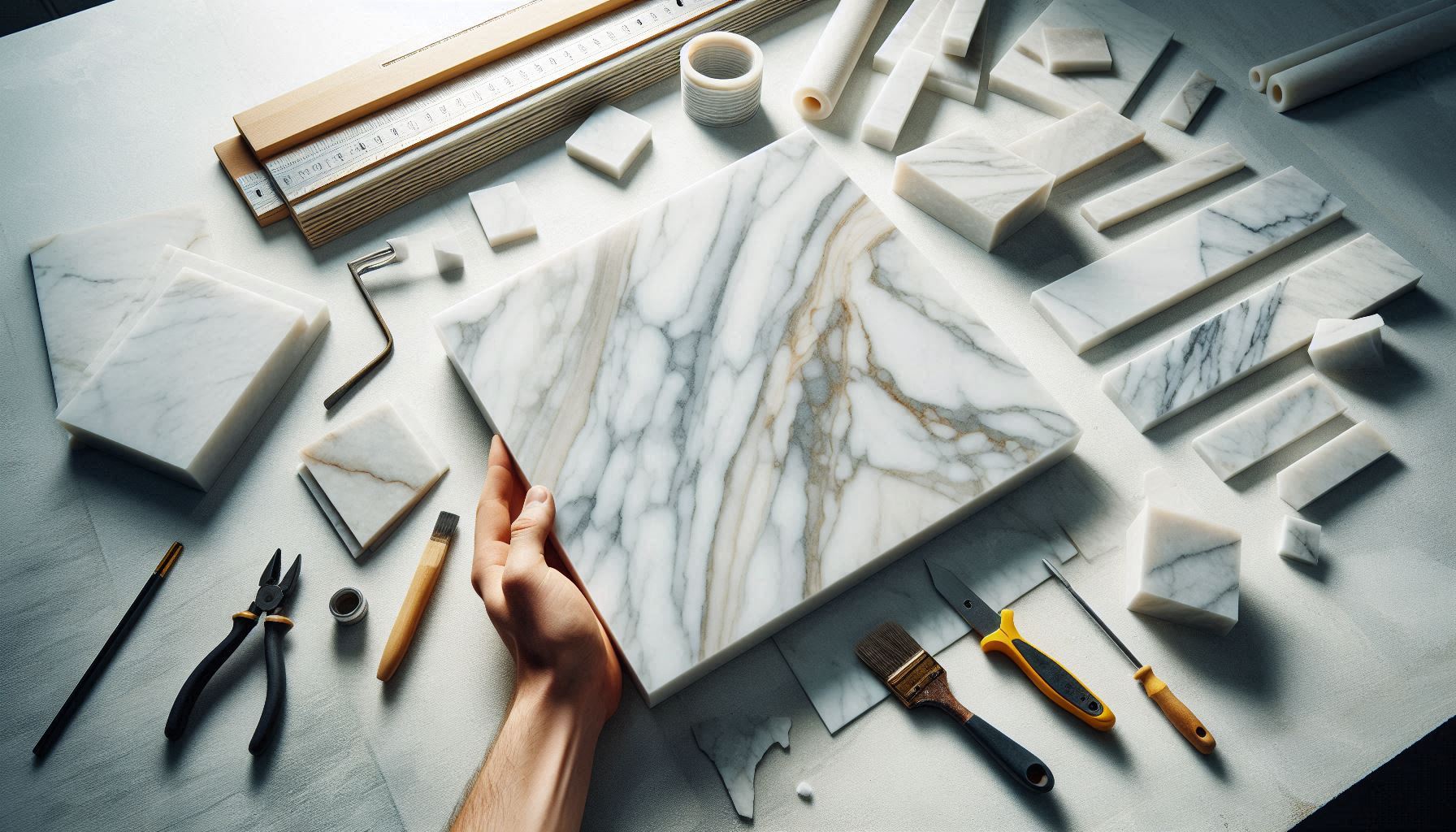 Marble sheet or natural stone