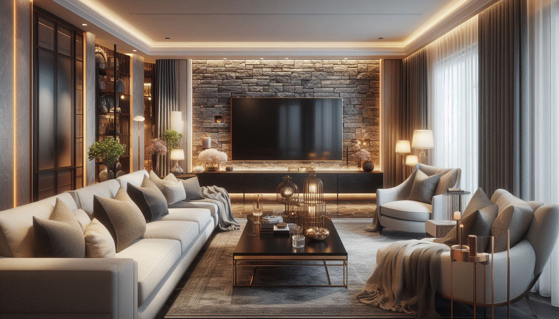 Introducing the types of stone slabs suitable for the wall behind the TV