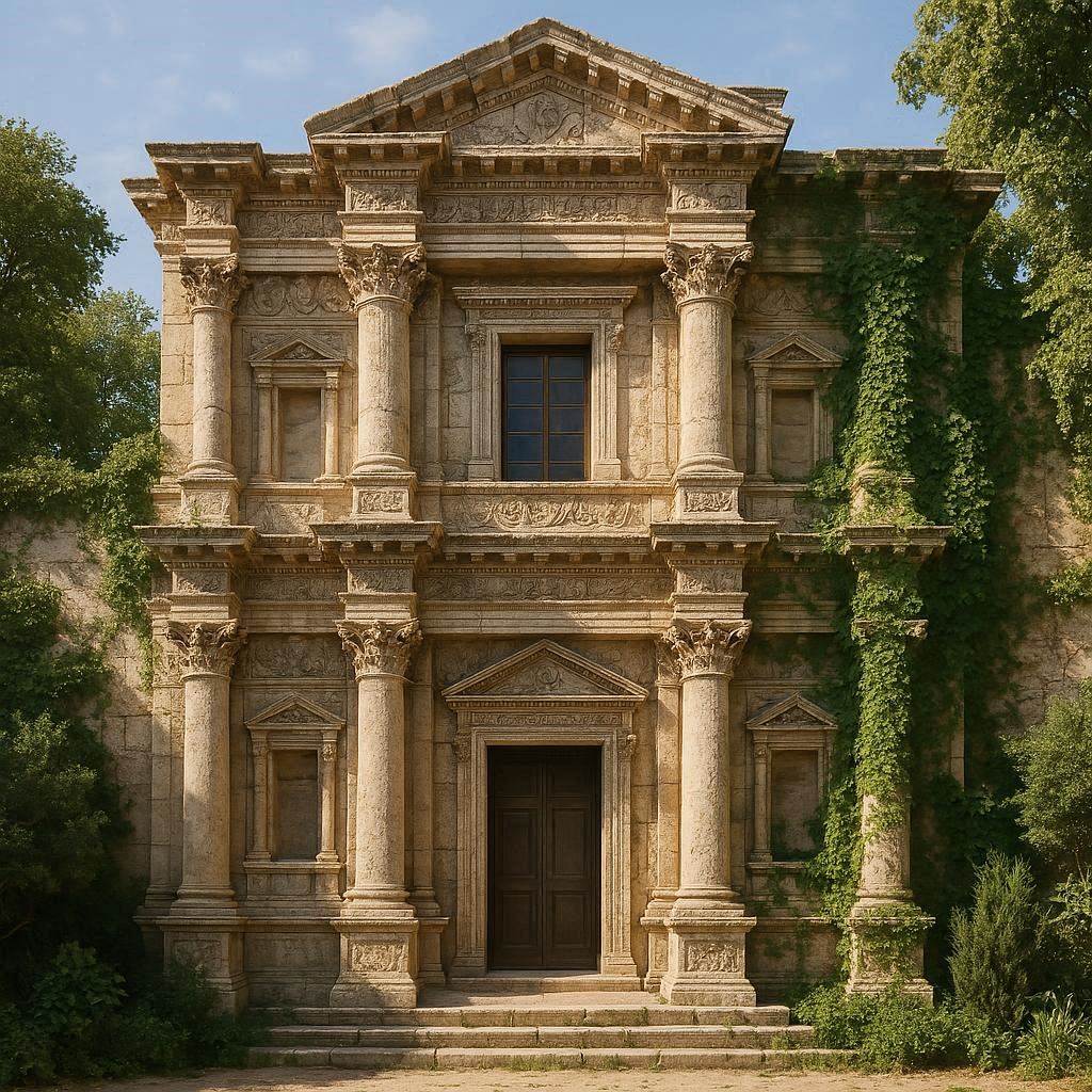 What are the most important points for implementing a Roman facade with stone?