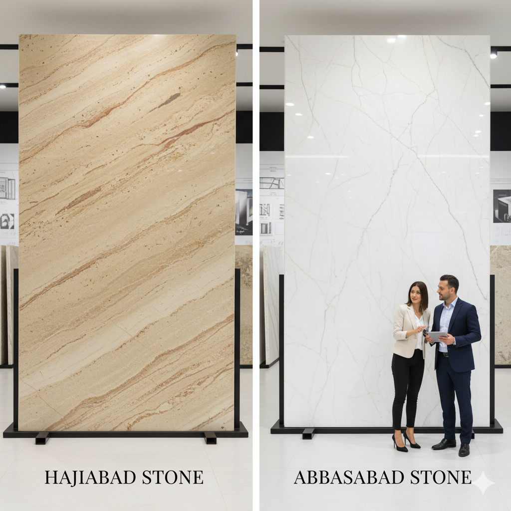 Comparing Hajiabad stone with Abbasabad stone