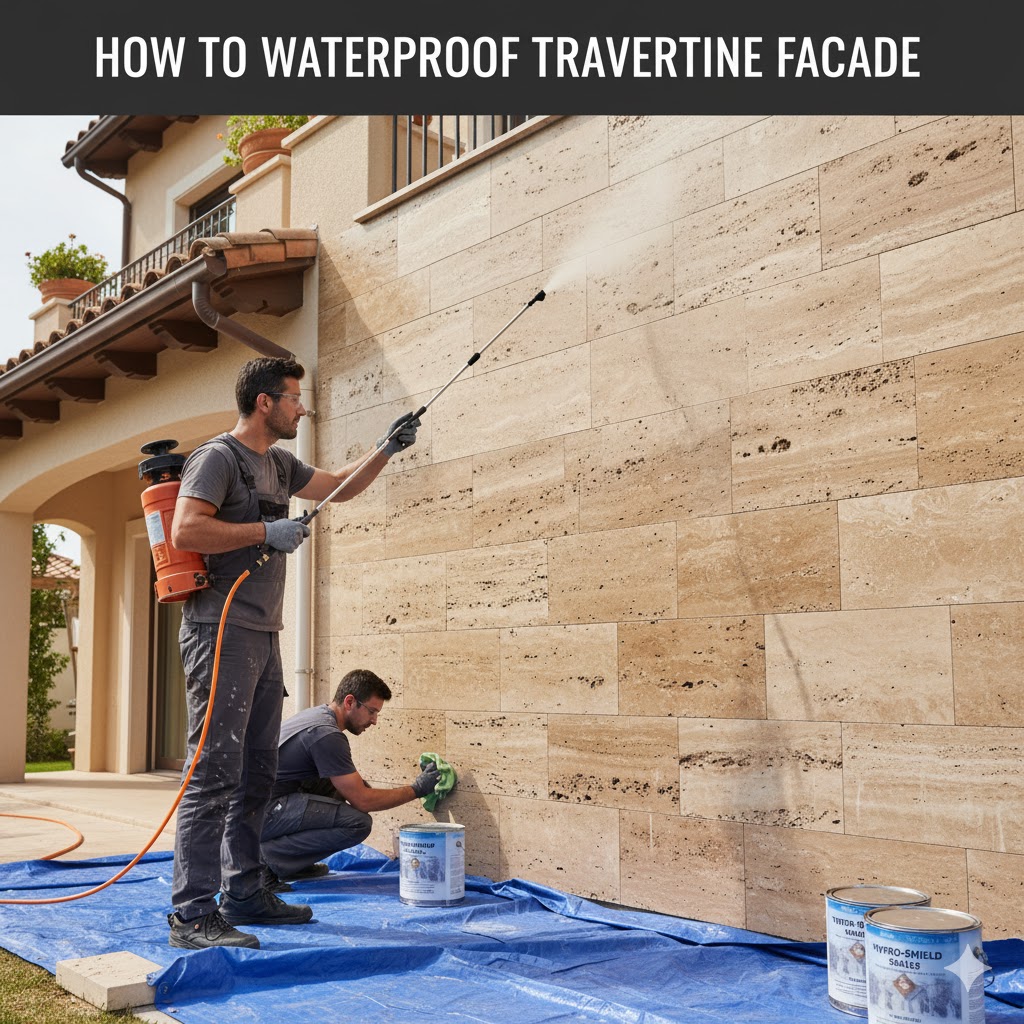 چگونه تراورتن نما را ضد آب کنیم؟